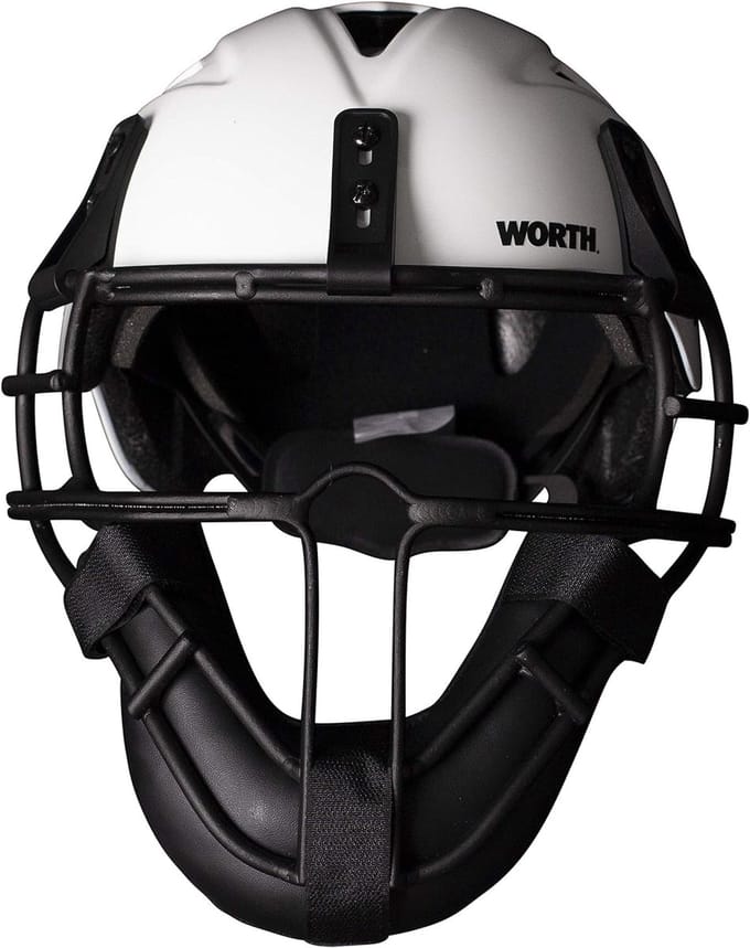 Pitcher's Mask - Softbal Bescherming - Sport Veiligheid - Verbeterd Comfort - One Size - Wit