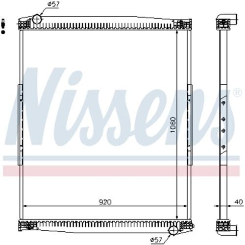 Radiator, motorkoeling NISSENS 67258