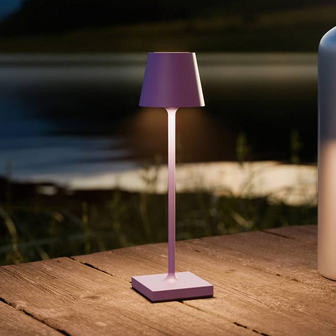 Sigor LED-accubatterijlamp Nuindie pocket, paars, IP54, dimbaar