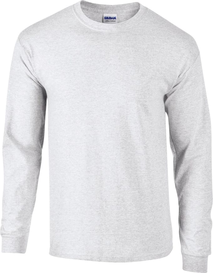 Gildan - Ultra Cotton™ Long Sleeve T-Shirt - Ash Grey (Heather) - L