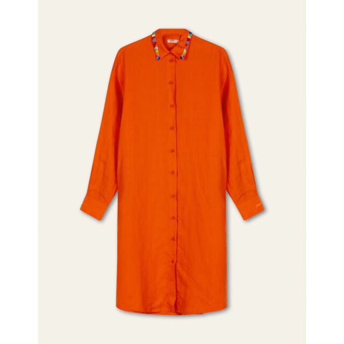 Oilily Dighton Linen Jurk - Oranje - 36
