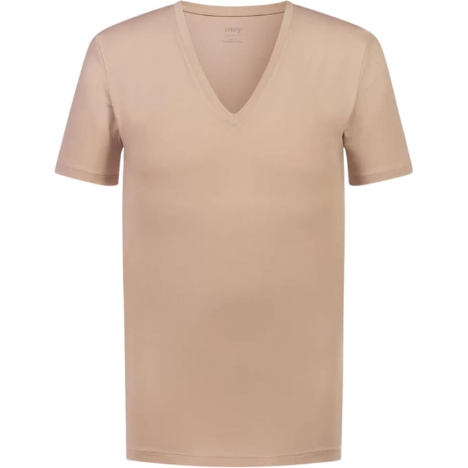Mey V-neck Shirt T-shirts Beige 41007