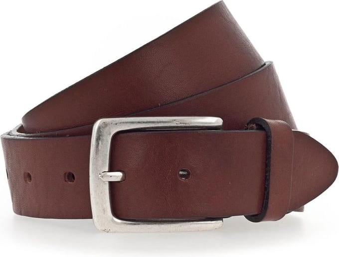 b.belt Leren riem Ben Belt W100 Mid Brown bruine