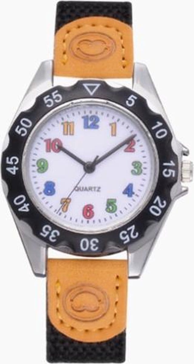 Kinderhorloge zwart Ø 30 mm I-deLuxe verpakking