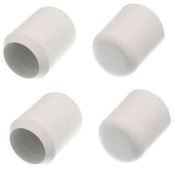 Witte rubberen meubelpootafdekkers voor 22mm poten - set van 4