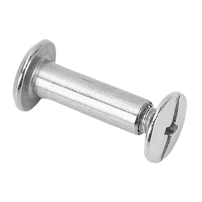 50 Ensembles Rivet et Vis M3.5 Acier Inoxydable Tête Ronde Plate Rivet Ensemble de Fixation pour Artisanat du Cuir gray