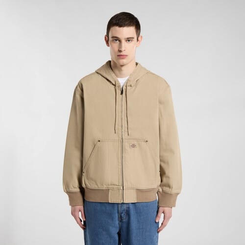 Windjack Dickies Ongevoerde canvas bomberjas met capuchon