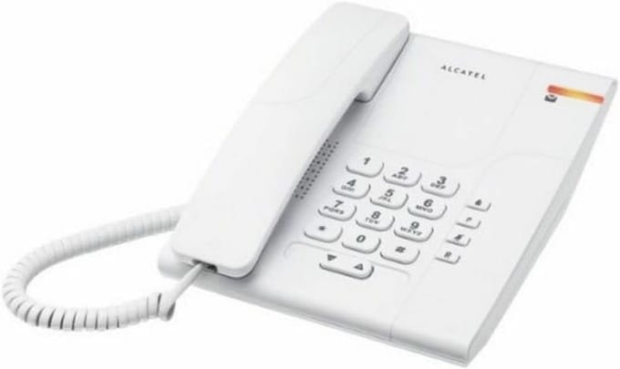 Snoergebonden telefoon wit - Analoog model voor thuisgebruik
