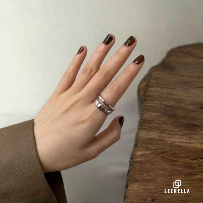 Leerella Verstelbare RVS Ring – Elegante Zilverkleurig- Damesring voor Elke Gelegenheid