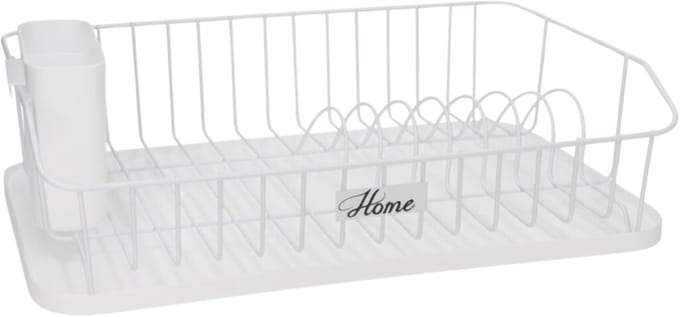 Gerimport Afwas afdruiprek met lekbak - wit - kunststof - 43 x 29 x 12,5 cm