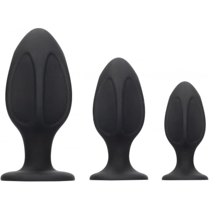 Shots - Ouch! Diamantvormige Butt Plug Set black
