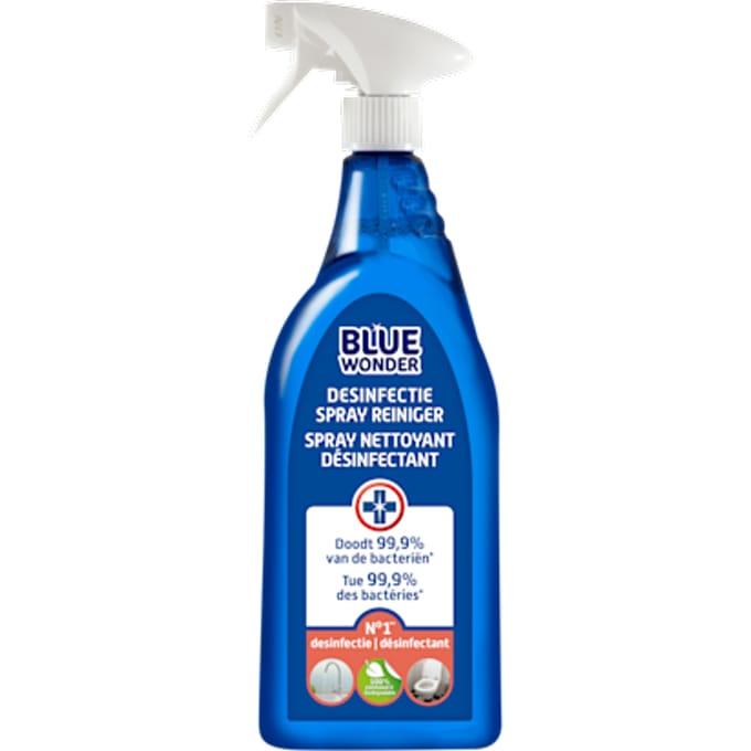 Blue Wonder - Allesreiniger Spray - Tegen Bacteriën & Virussen - 750ml - 1 stuk