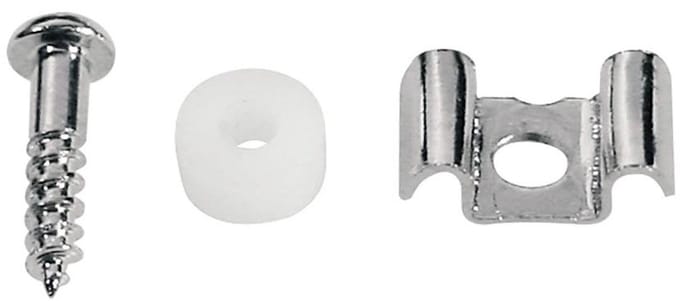 Boston SH-2-N Snarenhouder met Nylon Spacer en Schroef - Nikkelafwerking