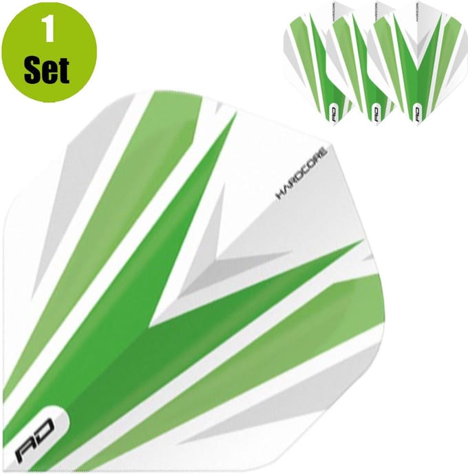 RedDragon Hardcore Radical Dartflights - Groen-Wit