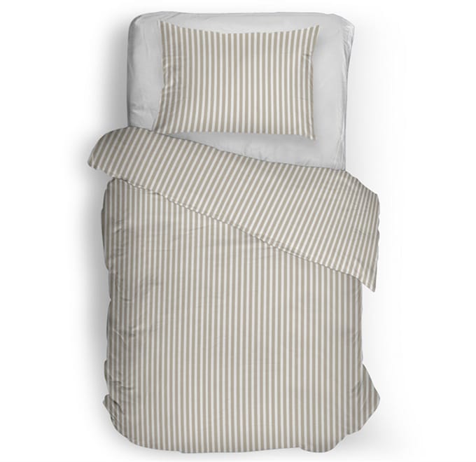 Snoozing Carine Dekbedovertrek - Eenpersoons - 140x200/220 cm - Beige