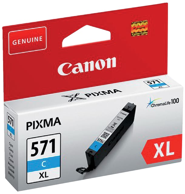 Canon CLI-571C XL inktcartridge cyaan hoge capaciteit (origineel)