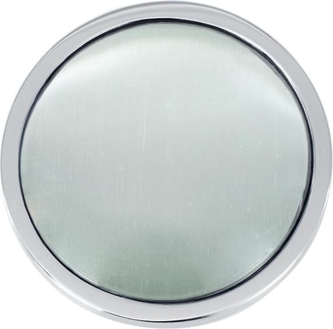 Quiges - Munthouder Munt 25mm RVS Cat's Eye Wit Zilverkleurig - EPRS110