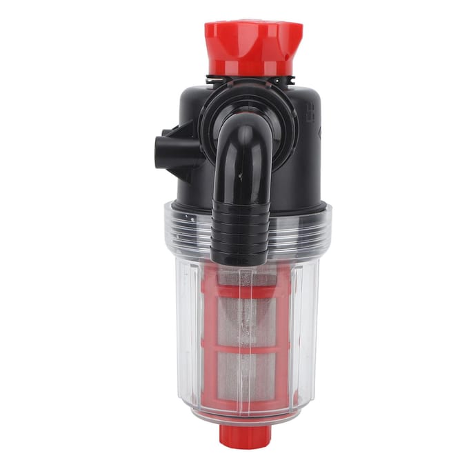 Irrigatiewaterpompfilter Fijnmazig Dubbellaags Filtratie Hoge Doorstroming Inline Zeef voor Tuin black