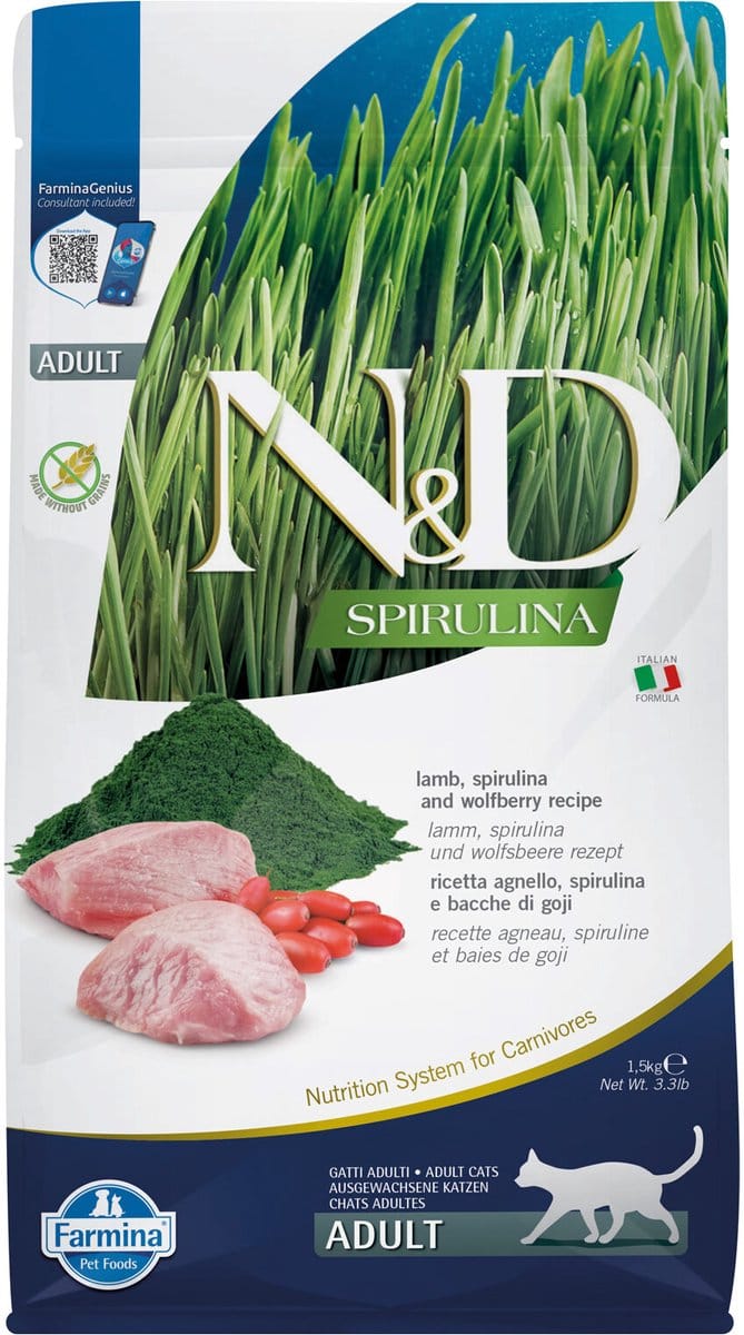 Farmina N&D Spirulina Adult Cat - Lam - 1,5 kg