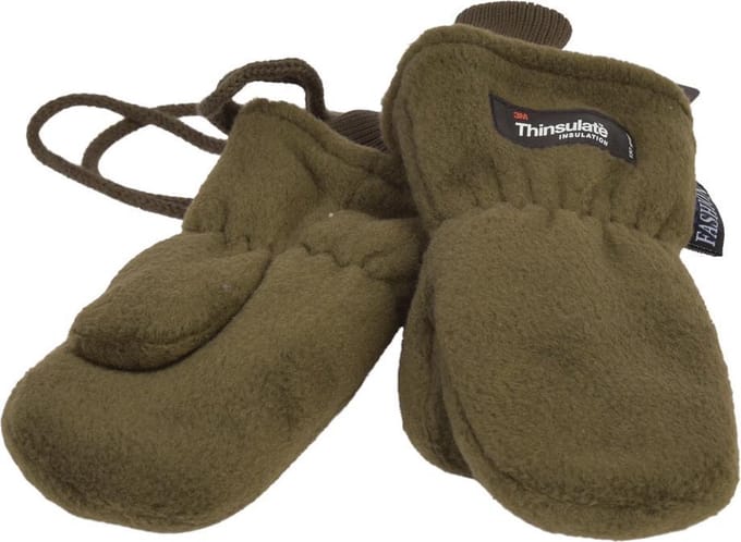 P&T Wanten Kinderen met Touwtje - Fleece - Thinsulate Voering - Kakki - 6j