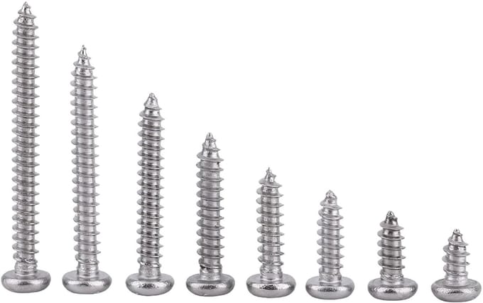 M3 RVS Houtschroeven Assortiment - Zelftappende Schroeven - Verpakking van 200 (Ronde Kop)