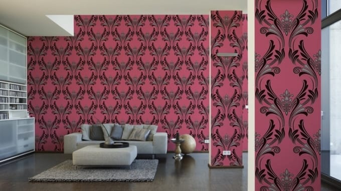 A.S. Creation barok behang rose zwart 95703-2