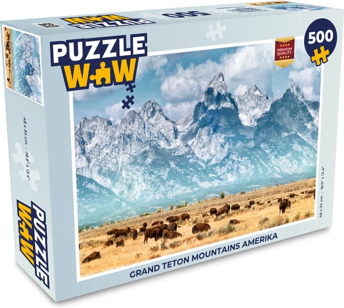 Puzzel Grand Teton Mountains Amerika - Legpuzzel - Puzzel 500 stukjes