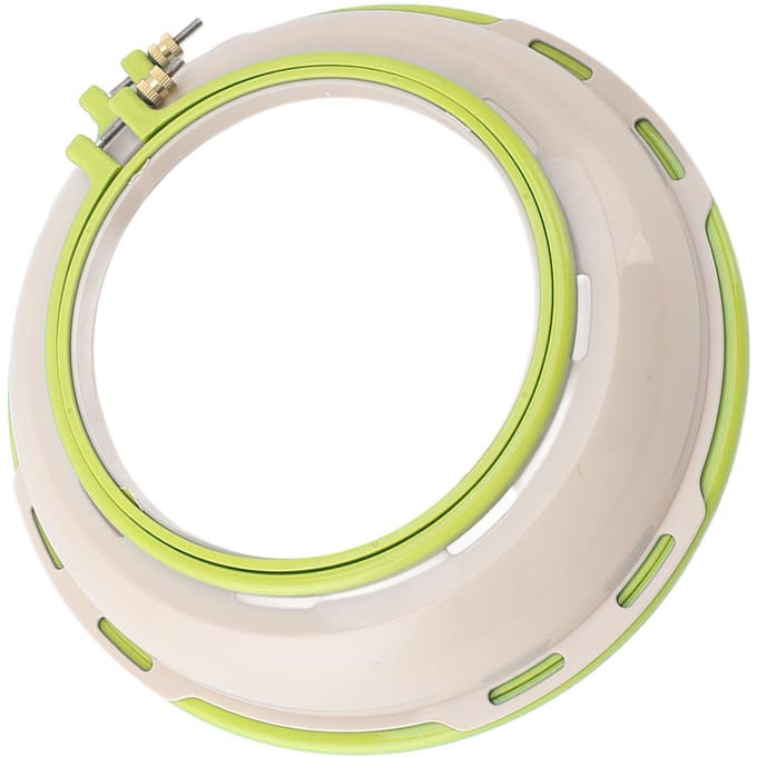 Support de broderie double face pour cerceau de 16,5 cm et 25 cm pour point de croix vert