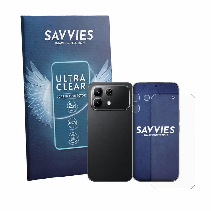 Savvies - Screenprotector voor Infinix Note 60 (Voor+Camera) - Folie Beschermfolie transparant 18 Stuks