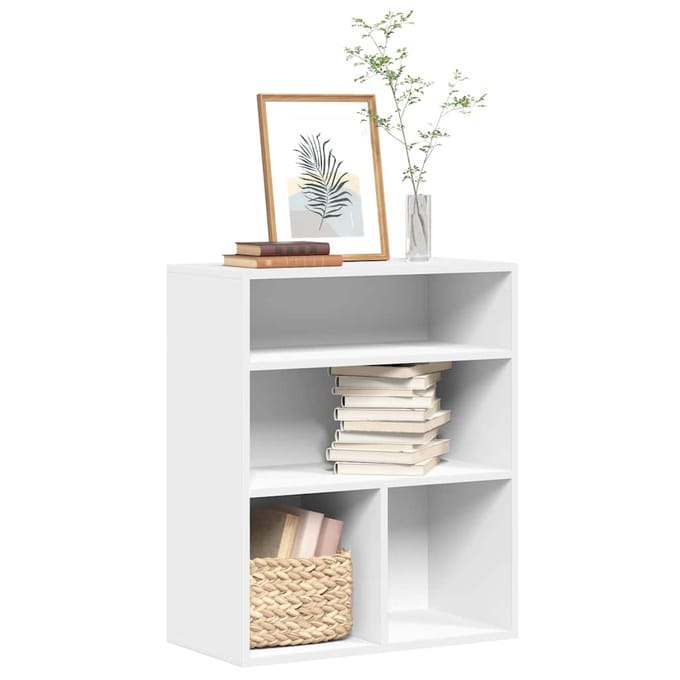 vidaXL - Boekenkast - 60x30x71,5 - cm - bewerkt - hout - wit
