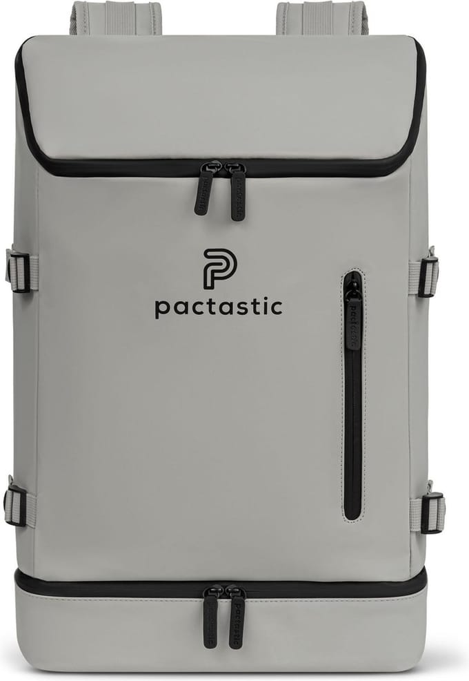 Pactastic Daypack Rugzak met laptopvak Urban Collection Zipper Backpack 50 cm 26L Grey Grijs