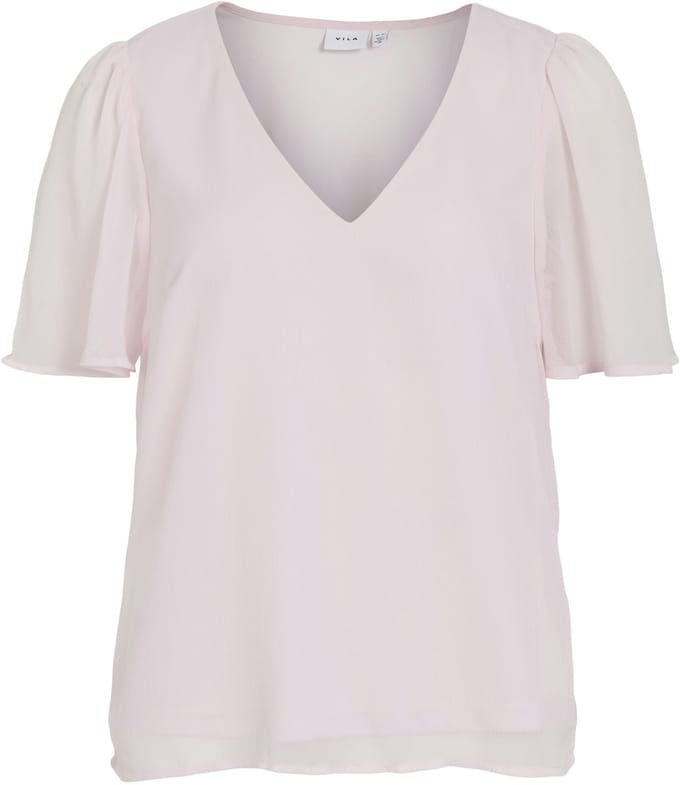 VILA - VIFALIA V-NECK S/S TOP - NOOS - Dames - Blouses
