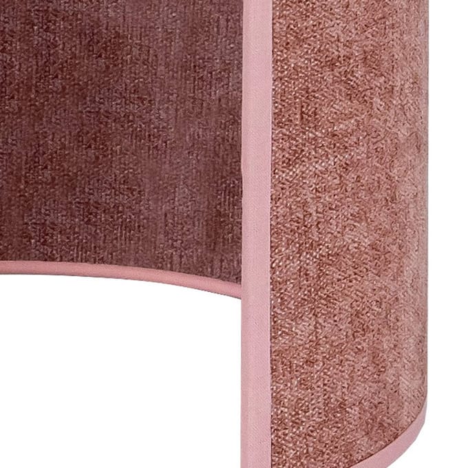 Euluna wandlamp Celine, roze, chenille stof, hoogte 24 cm