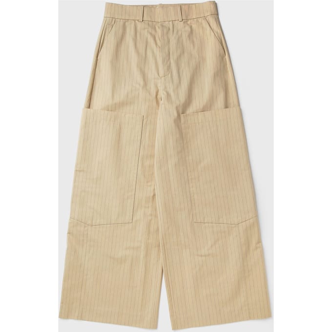 Natural Suiting Stripe Baggy Cargo