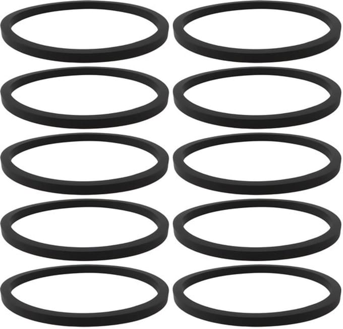 Allecto - Cd Speler Tray Riem - 10 stuks - Precieze pasvorm - Zwart