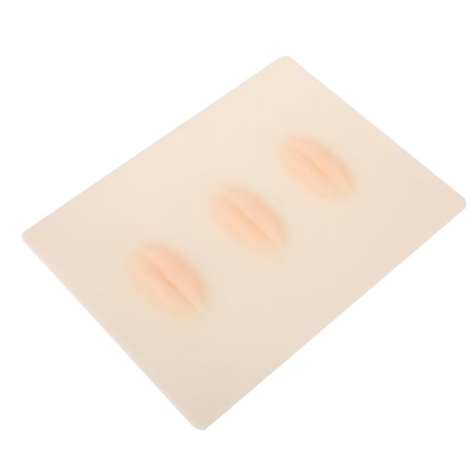 3 Stuks Siliconen Permanente Make-up Training Huid Lip Tattoo Nep Oefenhuid Kit beige