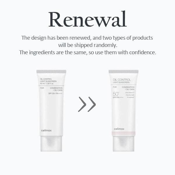 Celimax Oil Control Light Sunscreen SPF 50+ PA++++ 40 ml