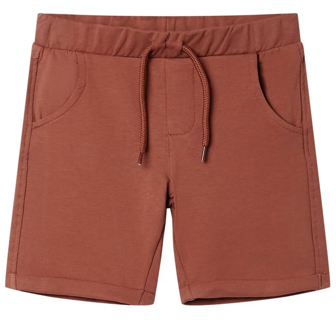 vidaXL Kindershorts met trekkoord 128 bruin