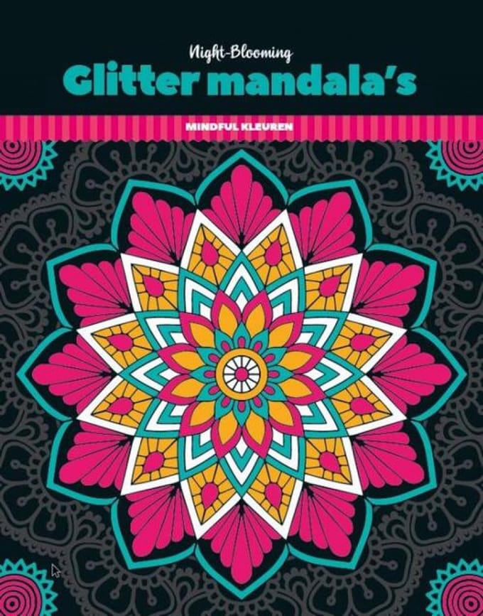 Glitter kleurboek Mandala's - Night Blooming