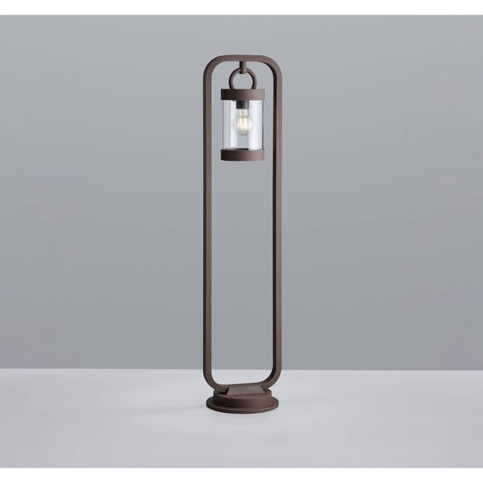 TRIO SAMBESI - Paalverlichting - Roestkleur - excl. 1x E27 4W - Schemeringsensor - Buitenverlichting - IP44