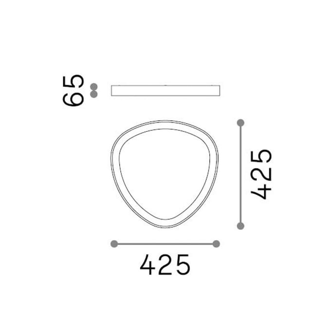 IDEAL LUX LED plafondlamp Gemini wit 42 cm 4000 K aan/uit