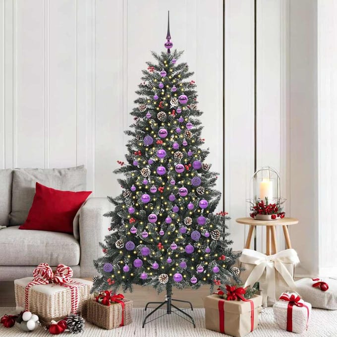 vidaXL - Kunstkerstboom - Groen - 180 - cm - PVC - en - Plastic - en - Staal