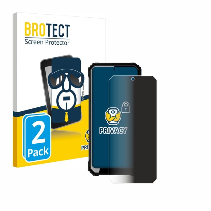 BROTECT - privacy screenprotector voor Oukitel WP23 - Folie Beschermfolie Blauwlichtfilter 2 Stuks