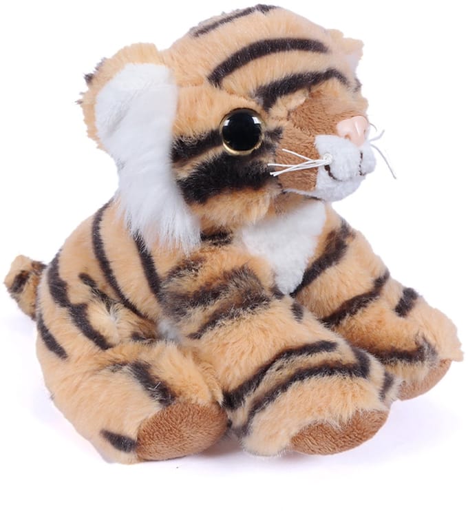 PIA Soft Toys - Pluche Knuffeldier - Tijger - bruin - 16 cm