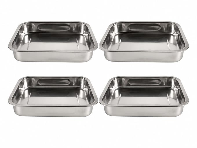MONTKIARA Braadslede 30 cm Inox – RVS Ovenschaal voor Braden en Bakken