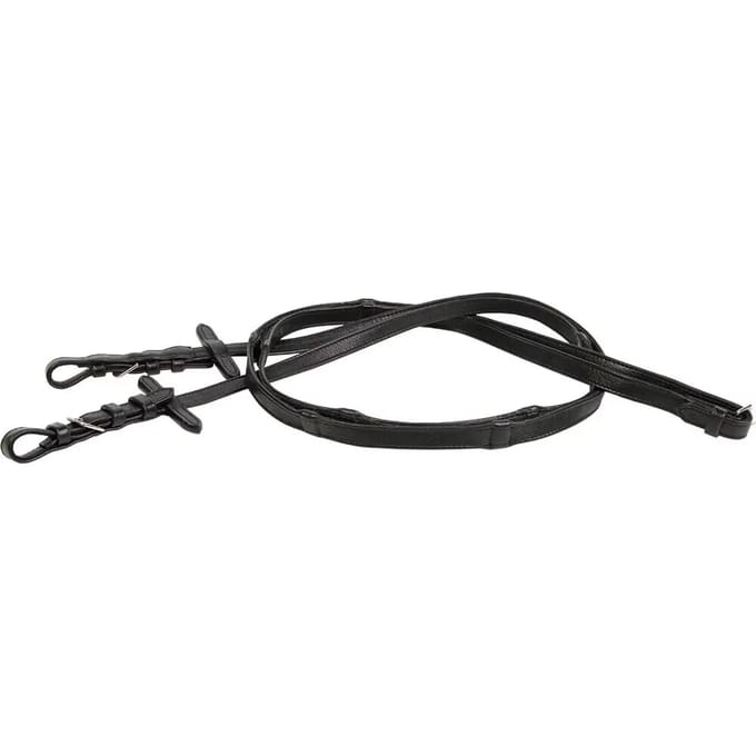Zachte lederen paardenteugels met stoppers Harry's Horse Sensitive