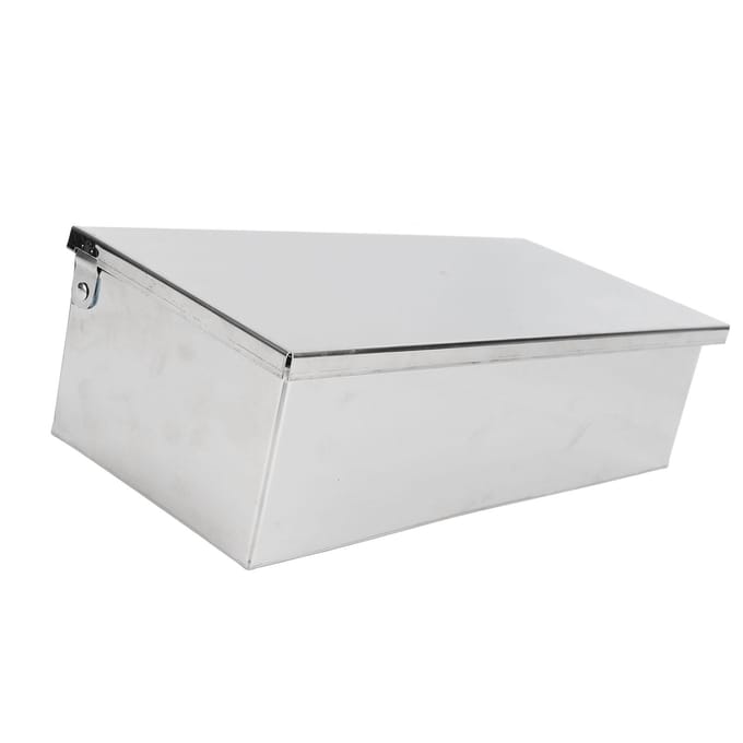 Boîte à assaisonnements avec couvercle à charnière Contenant à épices en acier inoxydable 304 Multi-compartiments Organisateur de cuisine L white