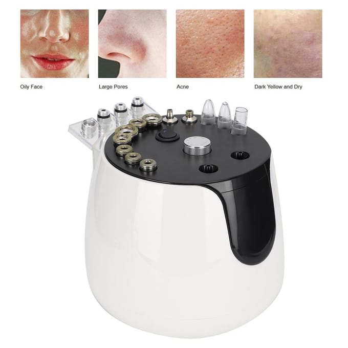 Diamond Dermabrasie Gezichtsreiniging Mee-eter Verwijdering Thuis Schoonheidsmachine US Plug gray