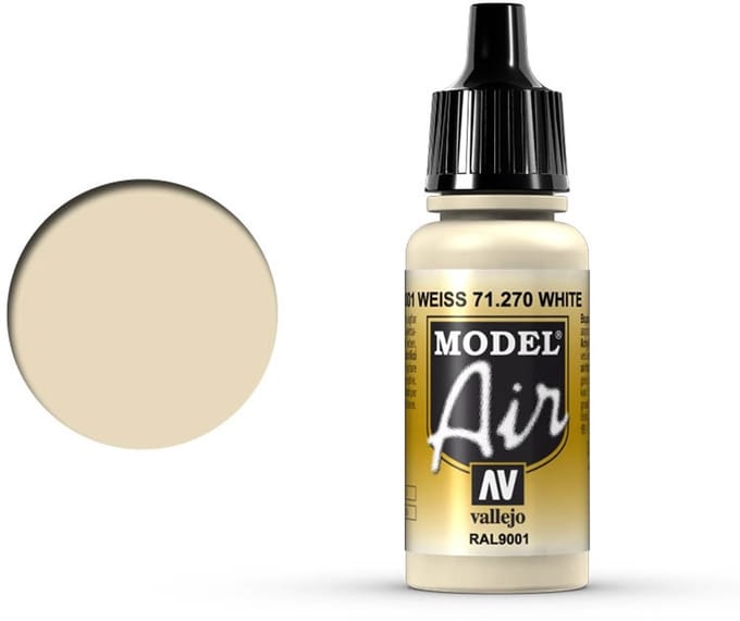 Vallejo Hobbyverf Acrylverf - 71270 Model Air Off-White - Acryl Verf flesje - 17 ml