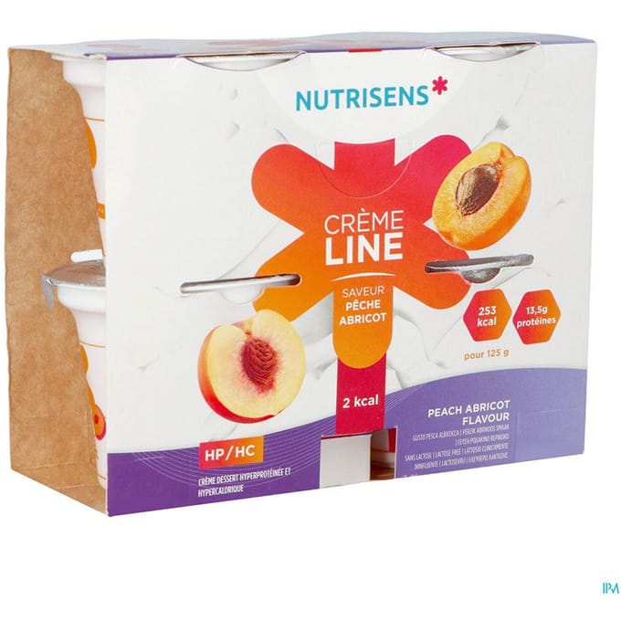 NUTRISENS CRÈMELINE HP/HC 2 KCAL Abrikoos 4x125 Crème